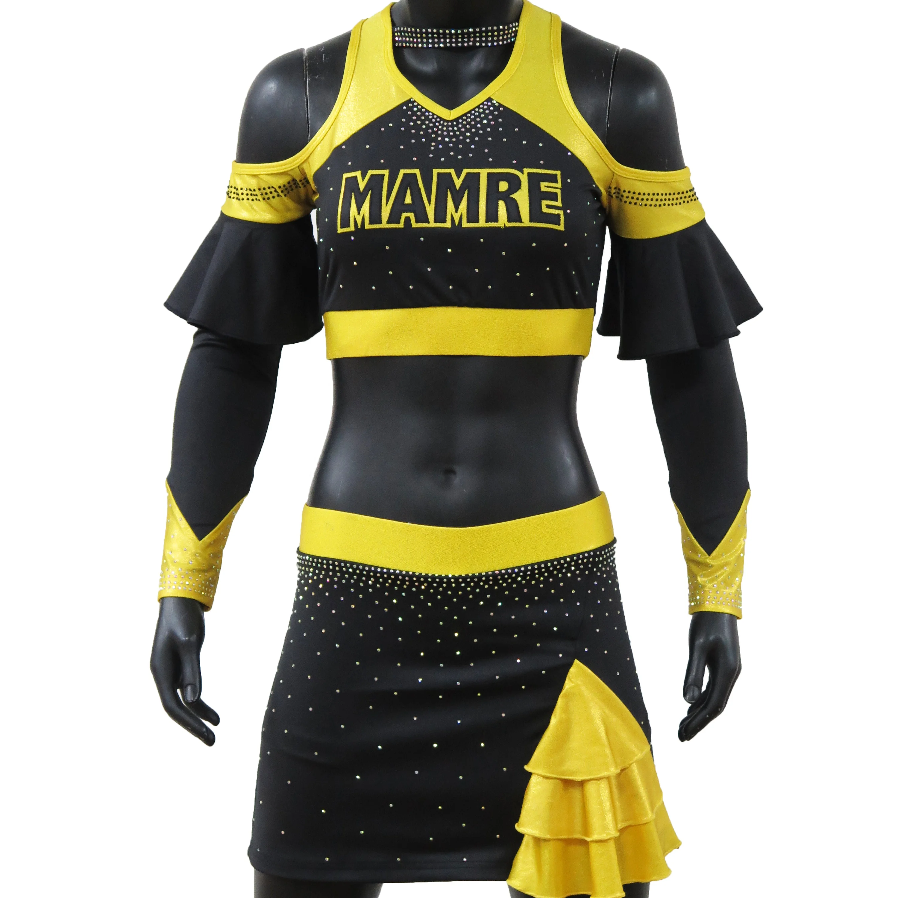 All Cheer Costume Dance Uniform Kids for Girls Youth 2022 Tops And Skirts Printed Custom Cheerleading Uniforms