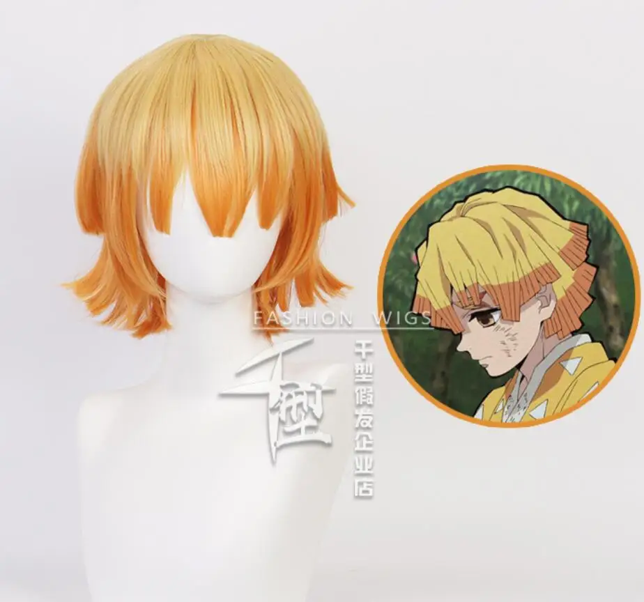 Cosplay Japan Anime Slayer Agatsuma Zenitsu Wigs Hairs