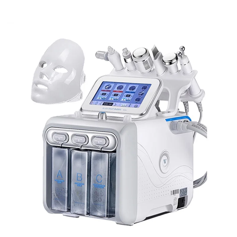 Best Sellers 7 in 1 Hydrodermabrasion Hydro Water Facial Machine With Led Mask beauty Oxygen Therapy Facial Machine Oxygen