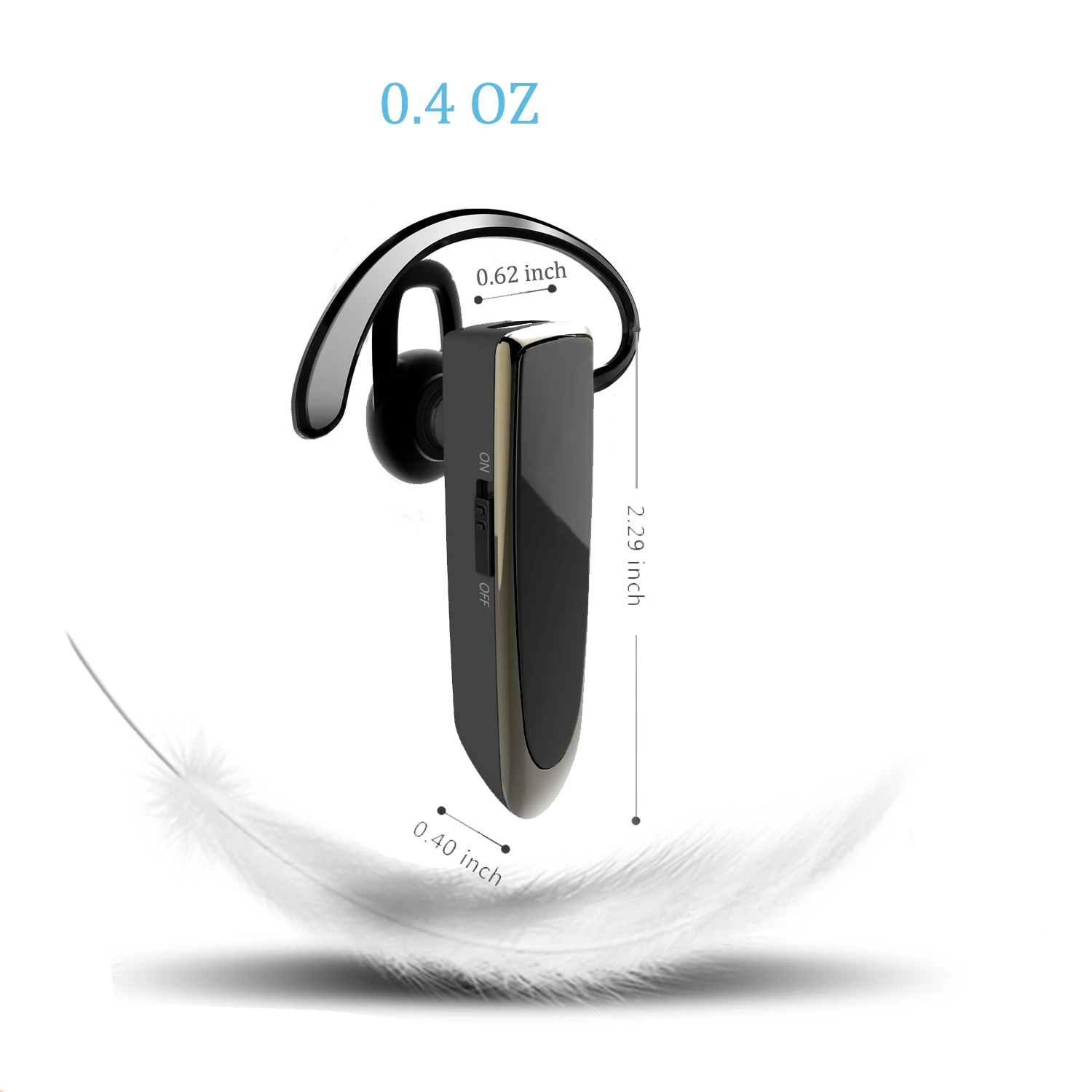 Hot sale best wireless single ear  headset earphone earpiece for business person and truck driver