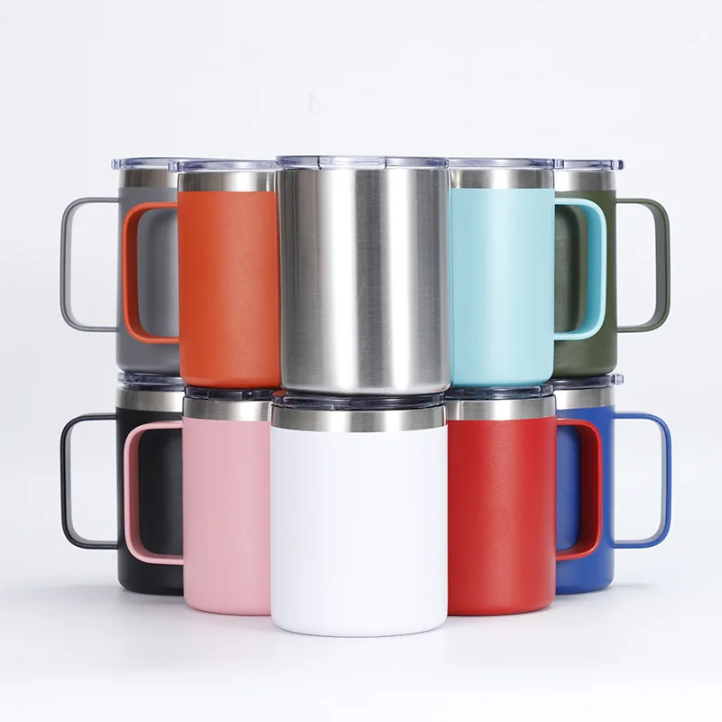 2023 watersy Best Selling Products 12oz Double Wall Stainless Steel Vacuum Insulated Tumbler Coffee Mug Cups with Handle Lids