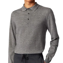 Luxury Original Thick Work Bamboo Pima Cotton Embroider Knitted Male Polo Shirt