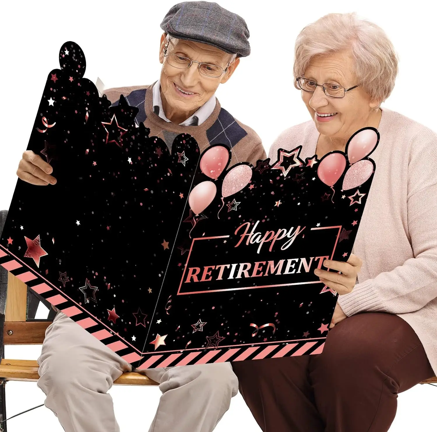 Happy Retirement Party Decorations Card for Men Women Giant Farewell Retired Card Gifts