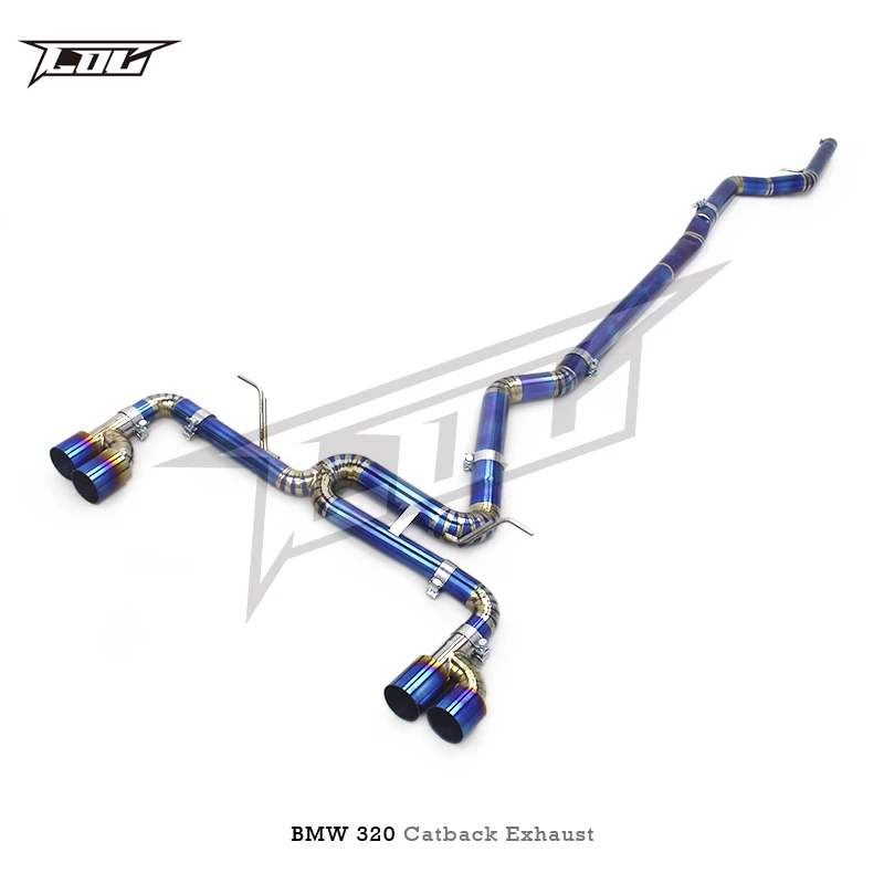 Factory Outlet Titanium Alloy escape Exhaust Catback  For BMW 320/320i N20/B48 2.0T 2012-2020 straight exhaust pipe