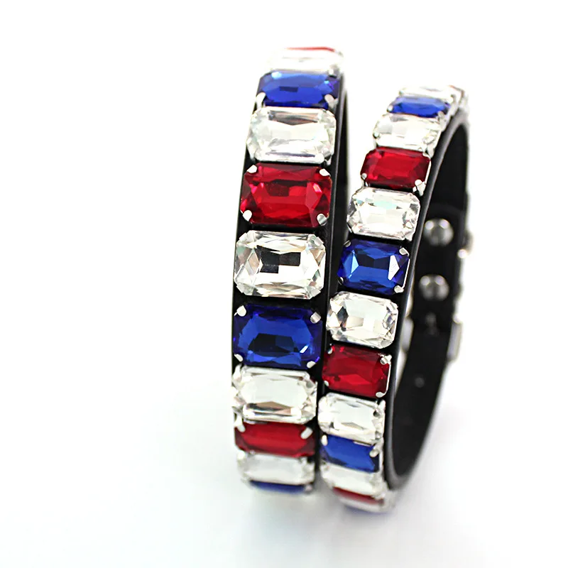 New Style Pet Collar Bling Rhinestone Heart Shaped Pet Collar Cat And Dog Necklace Collar