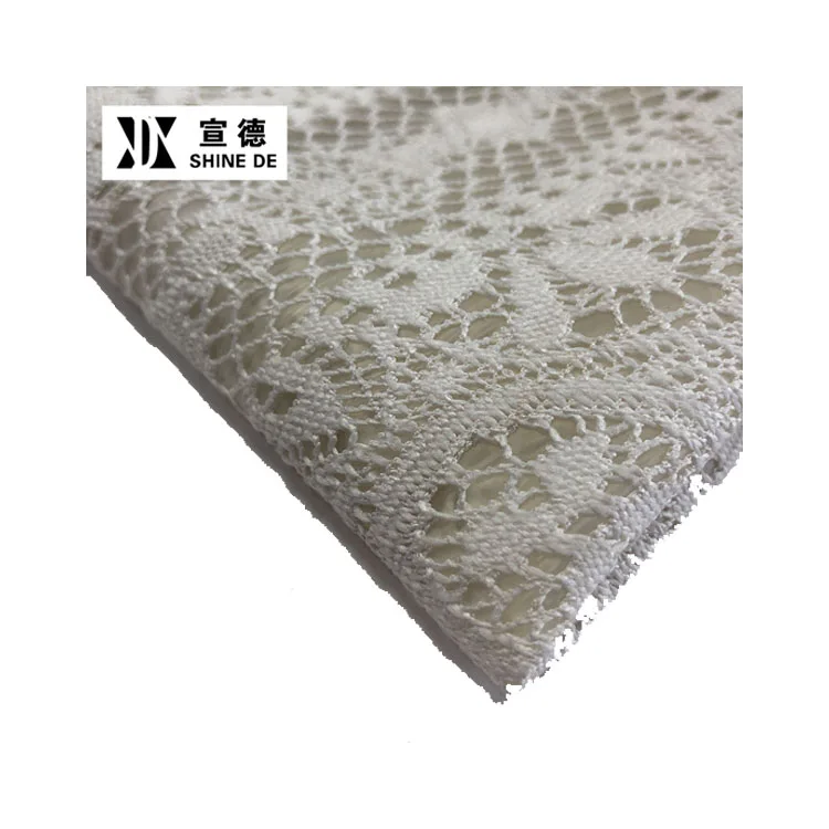 
SHINEDE 2020 Textile hot sale customized color lace pvc knitting polyester printed fabric 