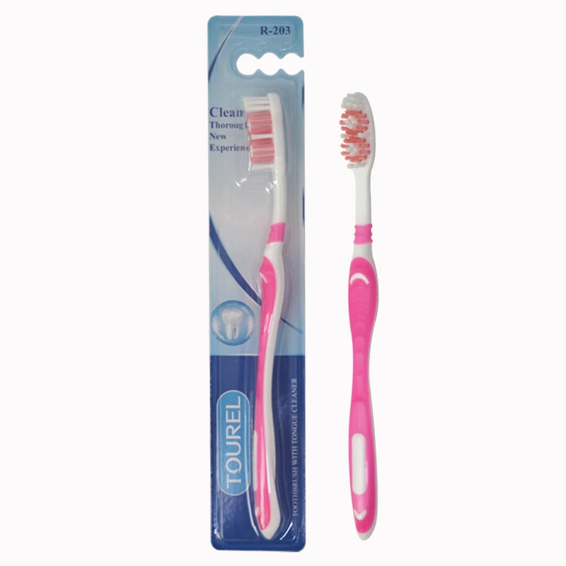 OEM Private Label High Quality Medium Soft Bristle Individual Wrapped Plastic Manual Toothbrush Supplier