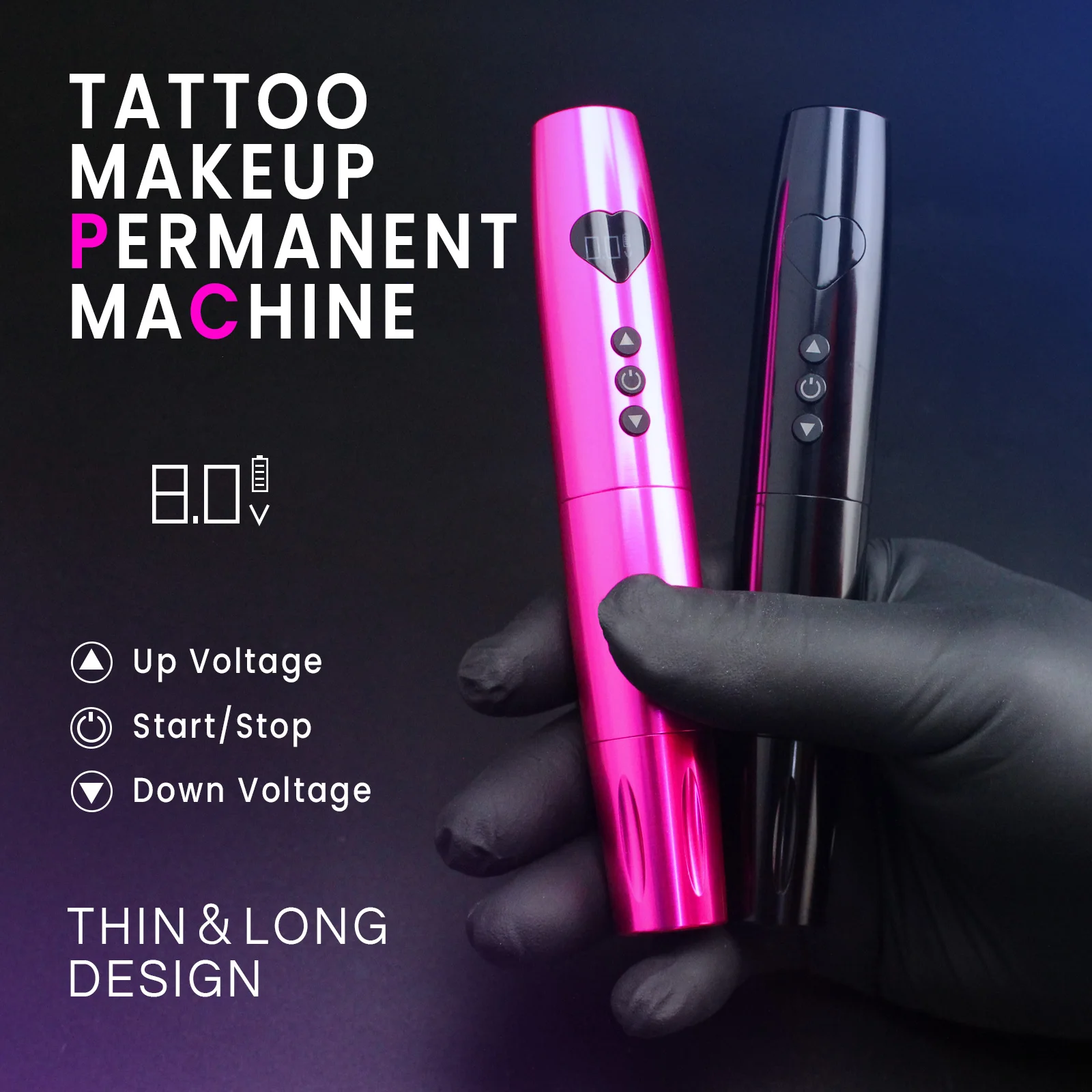 Discover 800mAh 2 Battery Permanent Makeup PMU SMP EyeBrow Lip Eyeline Wireless Rotary  Tattoo Pen Machine