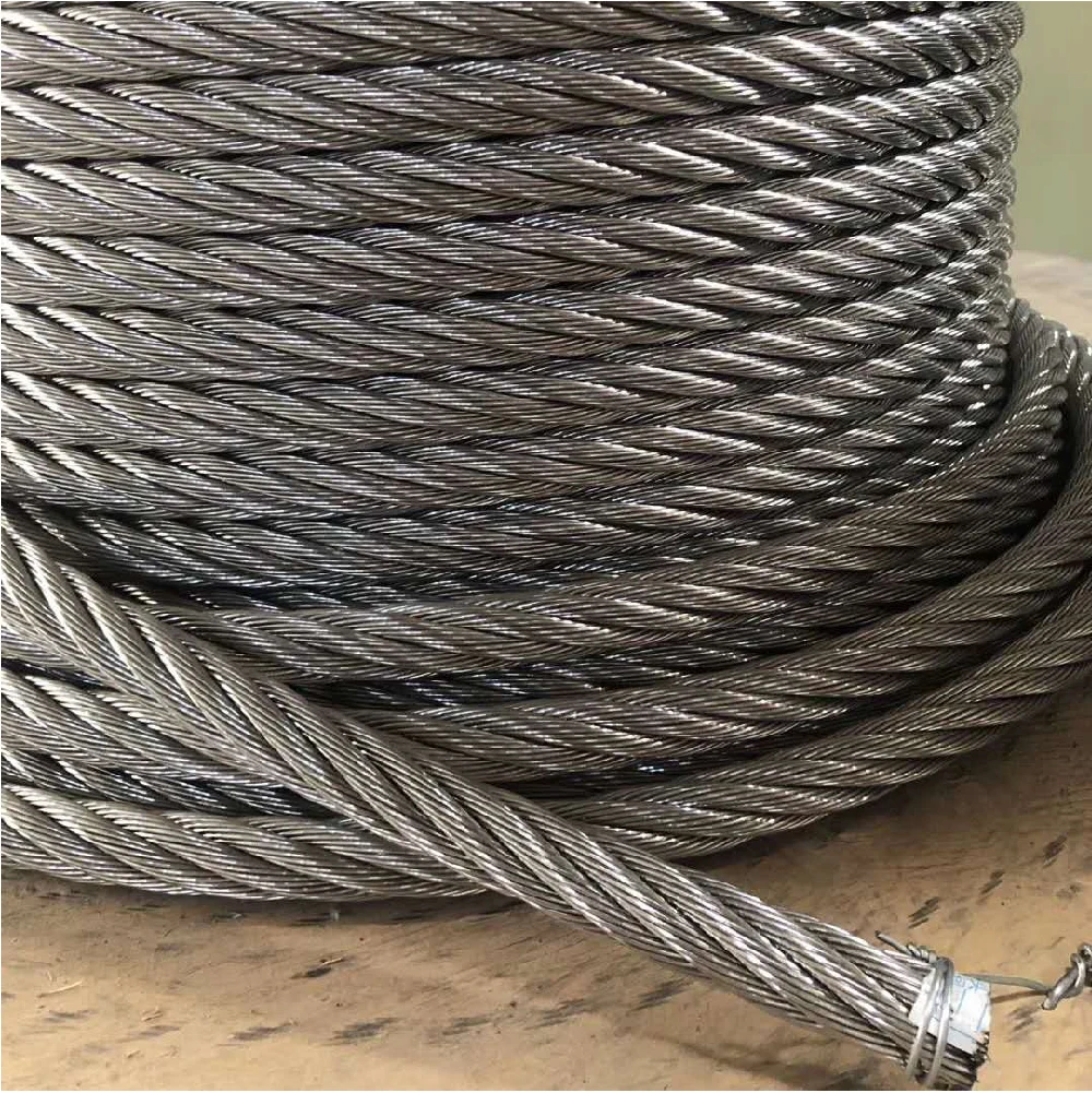 7 * 7 structure 316 stainless steel wire rope 1.2mm diameter guardrail livestock shed lifting rigging rope