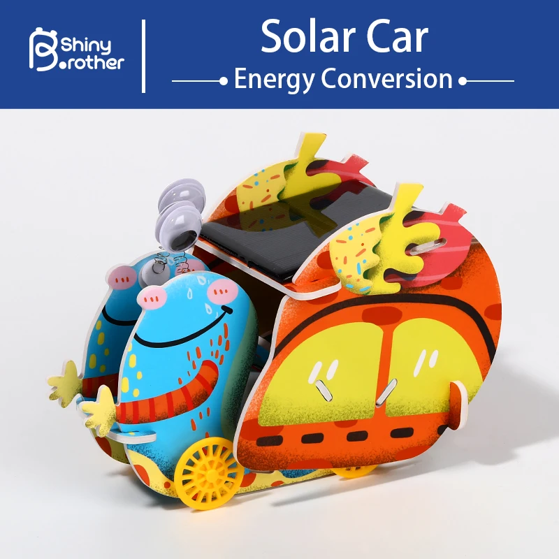DIY science experiment kit 3D puzzle solar car children educational toys
