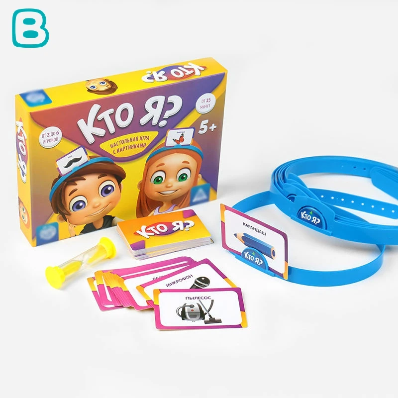 Customized High Quantity Board Game Custom Playing Card Game With Plastic 1min Hourglass For Adult Kid Party Playing