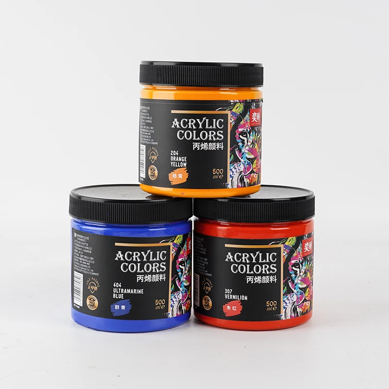 Factory Supply A01 Quality 36 Colors 500 ML Wholesale Acrylic Paints