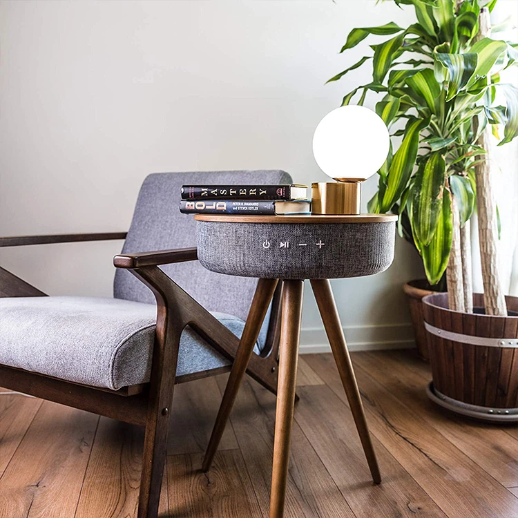 
Portable Speaker Coffee Table With Blutooth Wireless Charger 