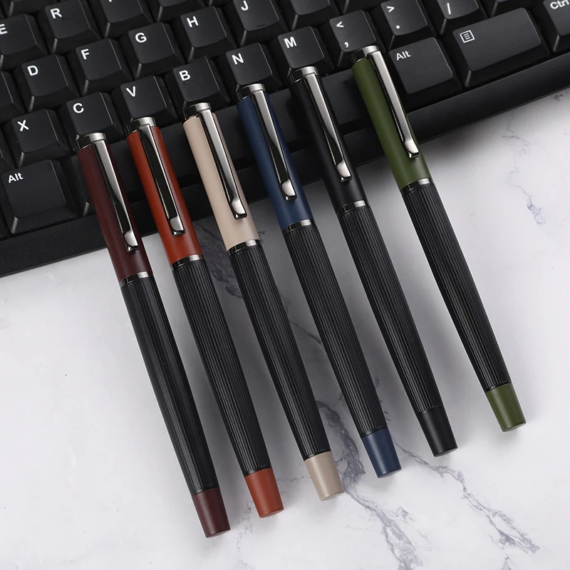 Morandi color stainless steel business metal gifts pen writing high quality calligraphy Fountain pen