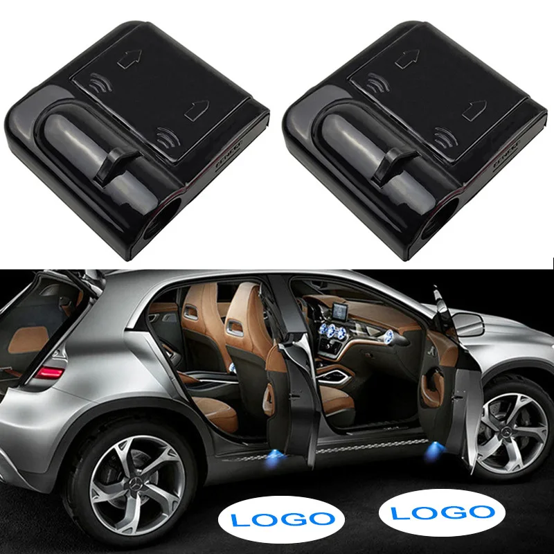 Car Accessories Cordless Door Warning Projector Light Decoration Custom Logo Lamp LED Car Welcome Projector Light