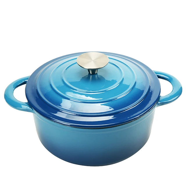 Colorful Enamel Cast Iron Casserole Pot Kitchen Casseroles Round Dutch Oven for Gift