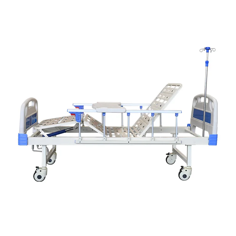 Factory Wholesale Two Cranks Manual Client Patient Medical Hospital Bed for Elder People