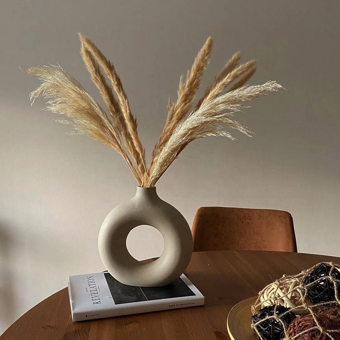 Vase Home Decor Flowers Vase Nordic Ceramic Flower Arrangement Dried Flower Art Home Living Room Decor Vase Decoration Salon