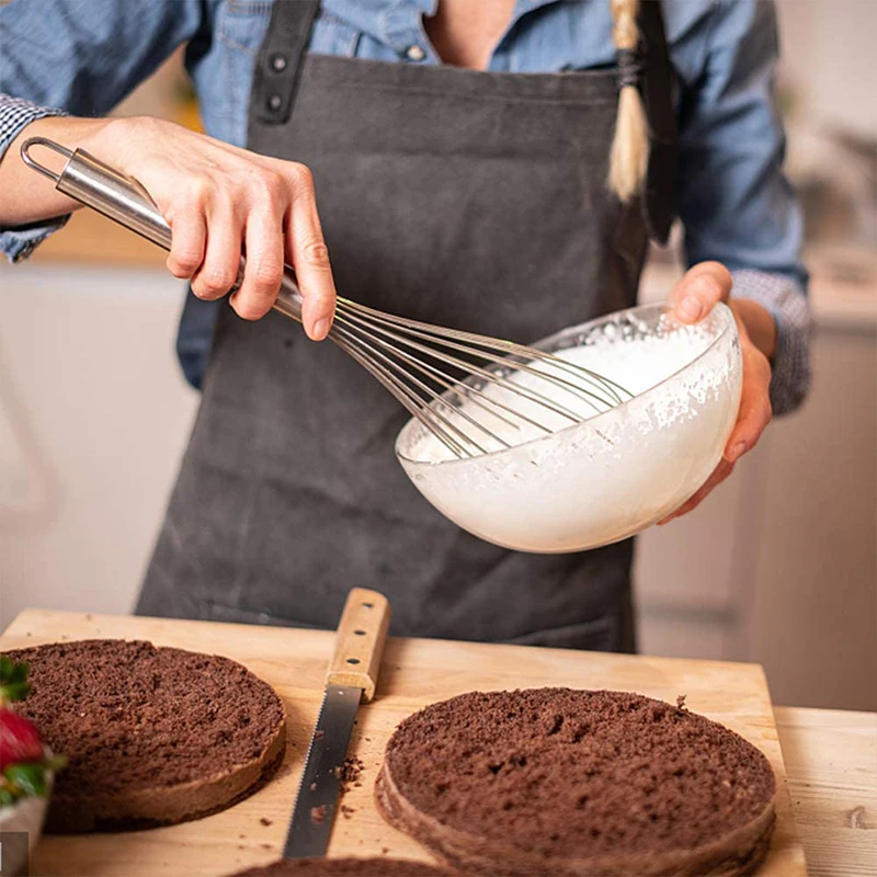 3pcs Stainless Steel Balloon Whisk Double Balloon Wire Whisk Blending Whisking Beating Stirring Egg Beater with inside Ball