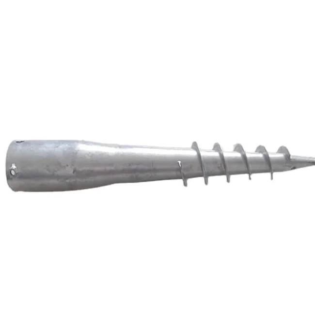 Hot dipped galvanized 68x550 mm ground screw anchor, screw piles