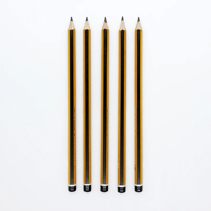 Wholesale school stationery general writing pencil wooden graphite pencils customize logo lead pencil for student