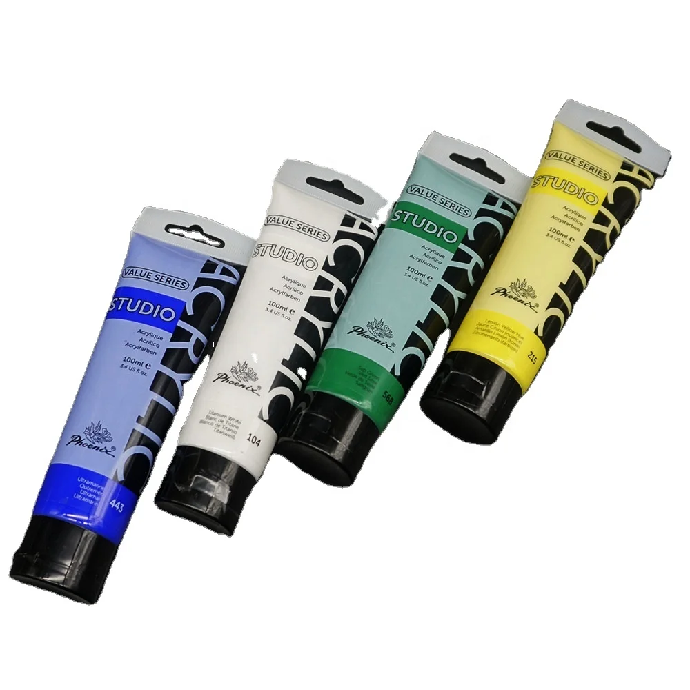 Phoenix acrylic painting supplies acrylic paint bulk non-toxic with golden acrylic paint colors acrylique acrilico