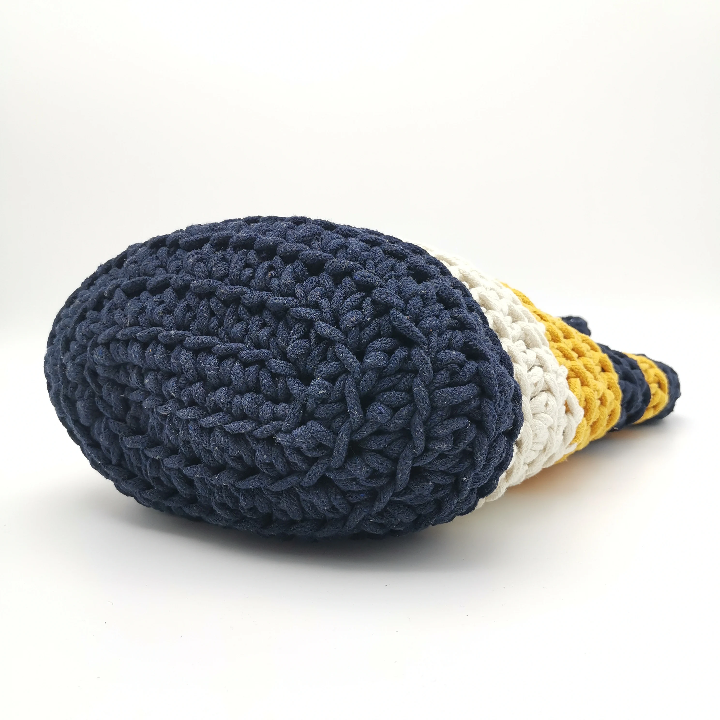 stripe handmade knitting crochet straw bags cotton rope woven bags