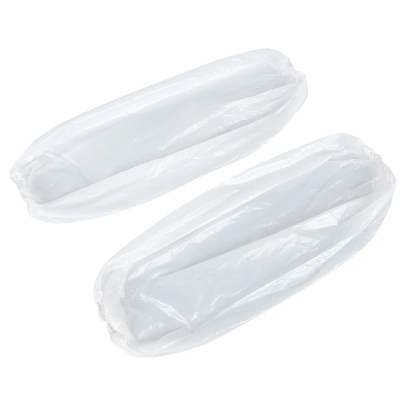 White Over Sleeves Disposable Plastic Arm Sleeve Protectors Polyethylene PE Cover for Household