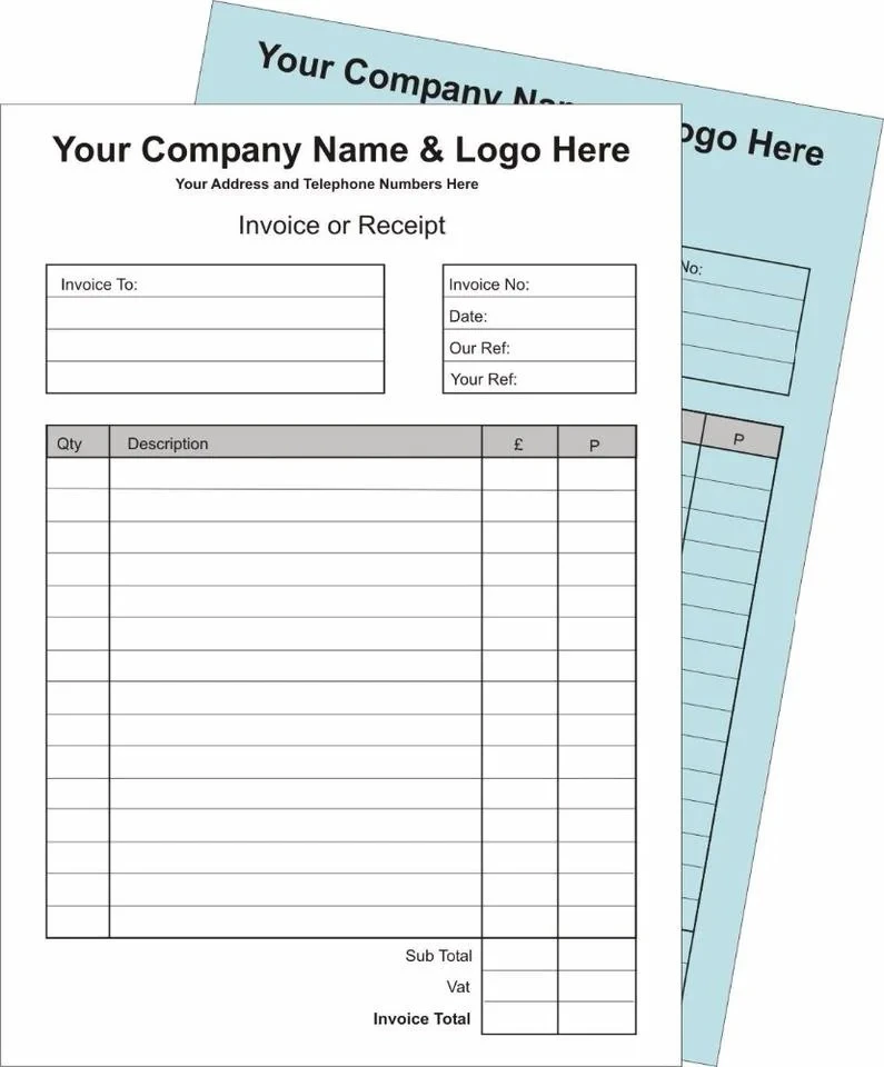 Factory Price Receipt Book Custom with Carbon Copies for Invoice Commercial Order Form Receipts Invoice Book Free Design