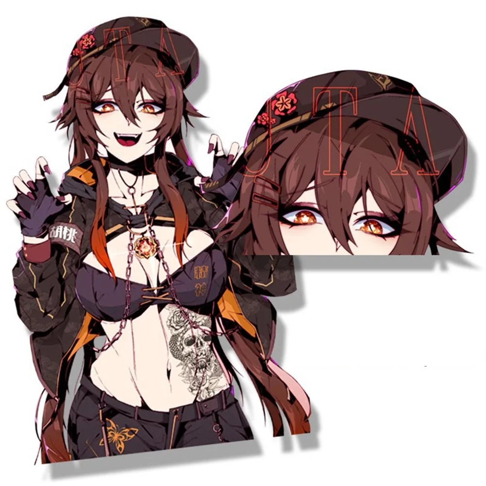 6inch *4inch custom Reliable printable anime style reflective cars stickers for windshield 10.16cm*15.24cm