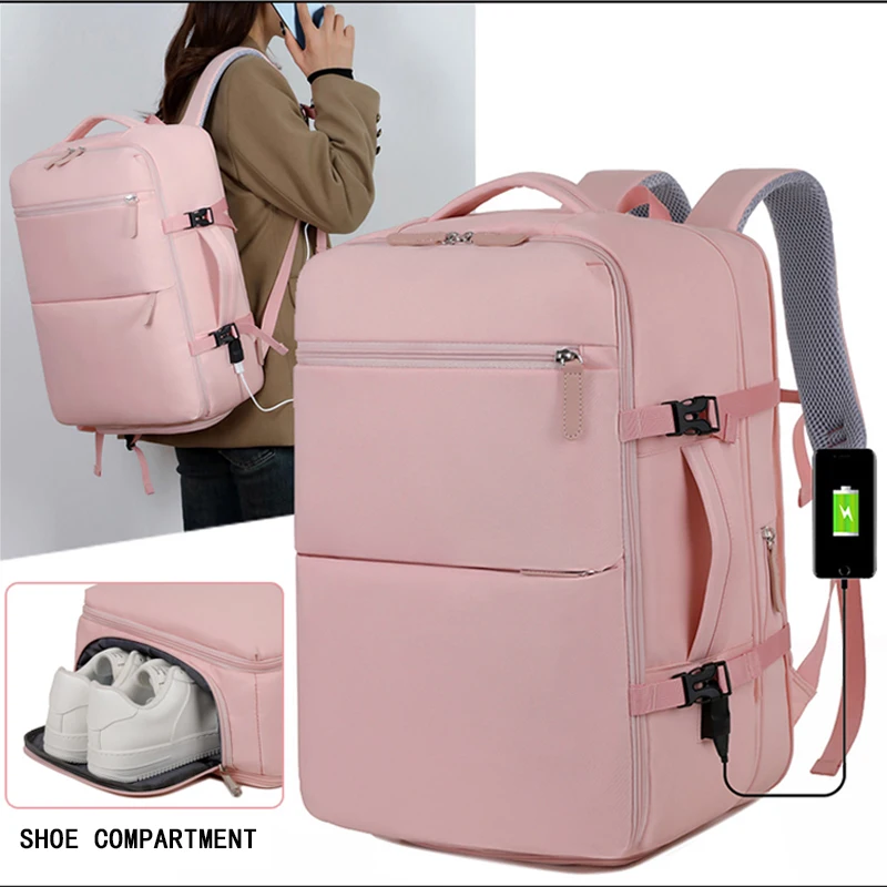 FREE SAMPLE Business Travel Shoe Compartment Durable Laptops Backpack Rucksack Resistant College School Computer Backpack