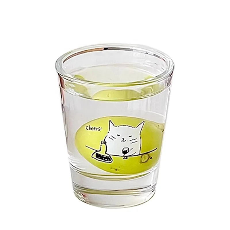 Original Cute Printed Shot Glass Custom Christmas Gifts 1.75oz 2 oz 3 oz 50ml Soju Cups Mini Tumbler Shot Glasses