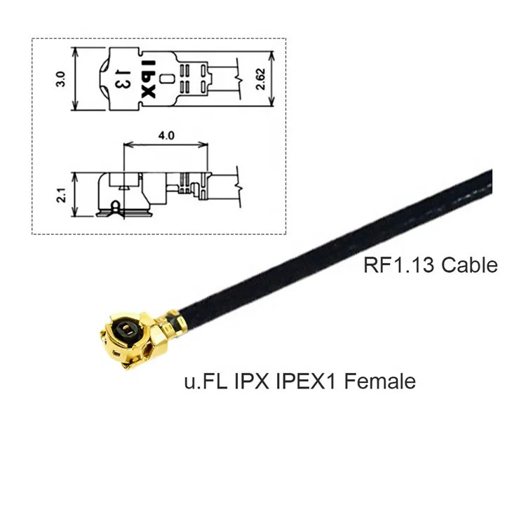 IPEX Cable Male Plug IPEX1 to IPEX4 MHF4 u.fl IPX Female Jack Connector RF 0.81 Coaxial Cable Jumper for 3G 4G Wifi