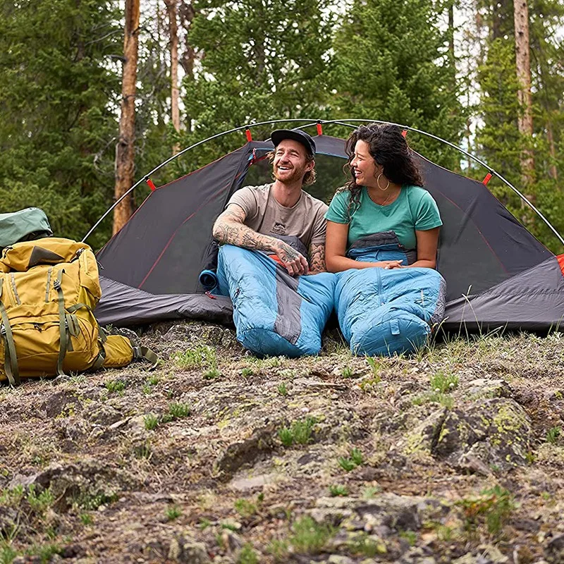 Manufacturer Waterproof Ultralight Backpacking Polyester mummy sleeping bags with Stuff Sack