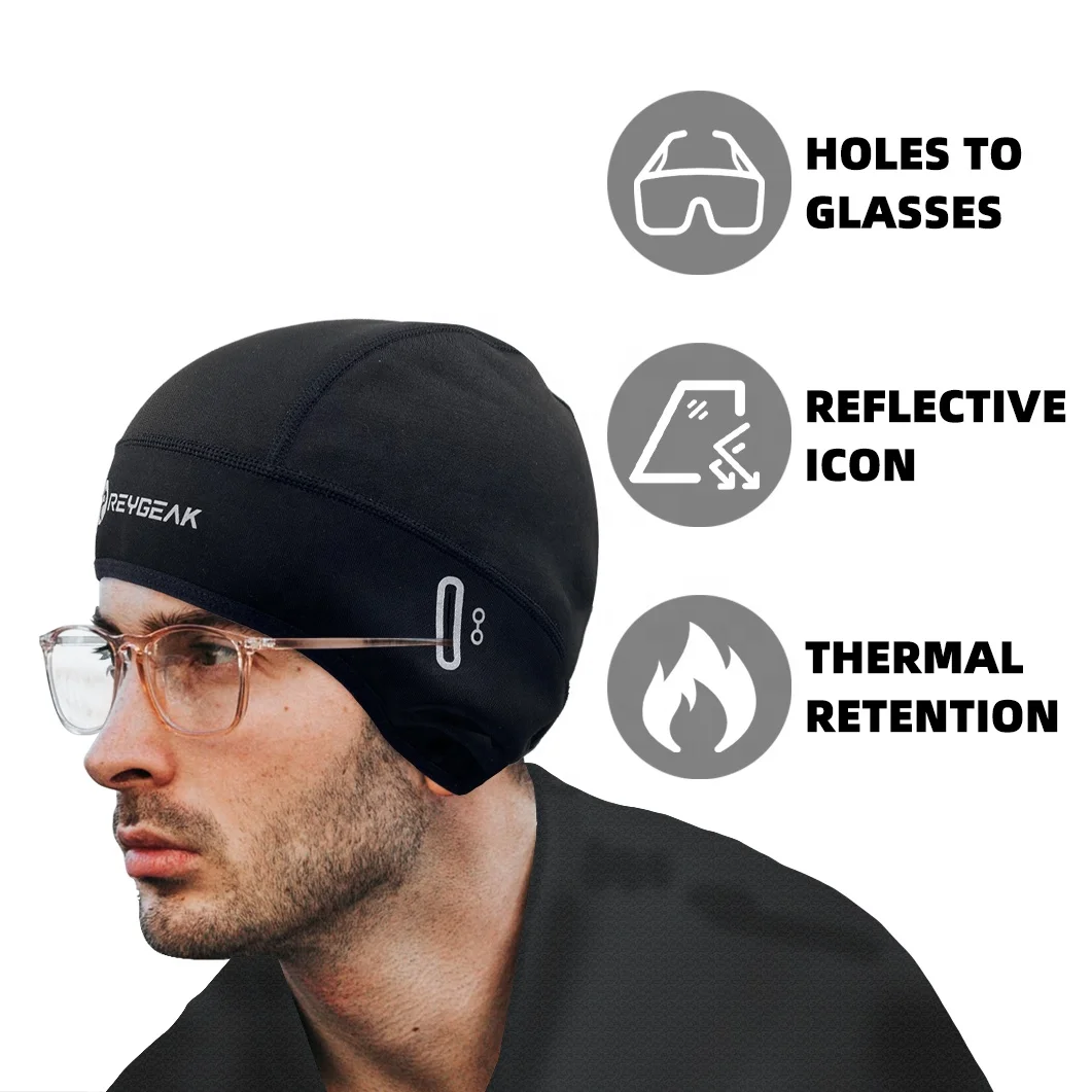 REYGEAK Outdoor Sports Warm Fleece Winter Thermal Cycling Hat Snow Road Bike Hats Bicycle Scarf Headwear Hood
