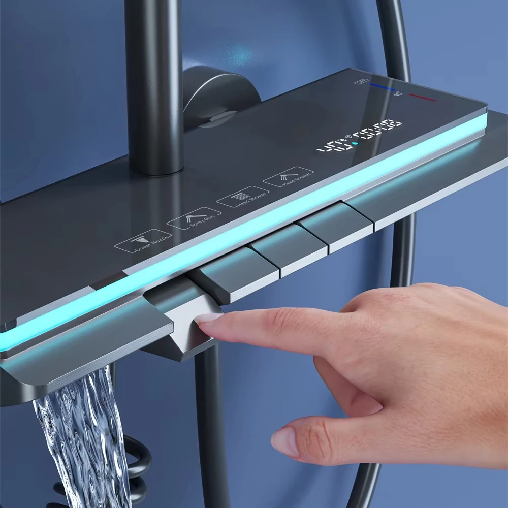 Luxury Brass shower set Thermostatic Control  Shower set  High Quality Shower System