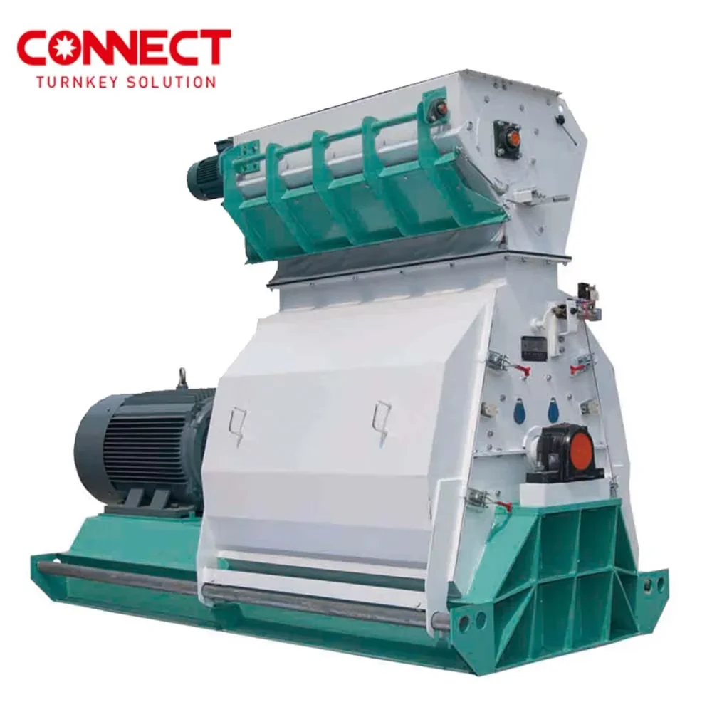 1.4-19.5t/h Capacity 37-200Kw Automatic Water Drop Type Corn Hammer Grinding Mill to Make Poultry Feed