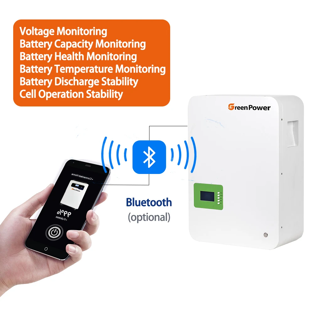 100ah 48v 51.2v 5kwh 10kwh 20kwh Home Energy Storage Lithium Batteries Lifepo4 Wall Mounted Battery