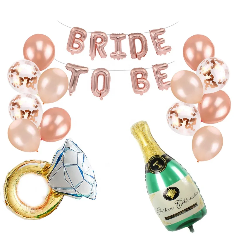 2021 Hotsale Bridal Shower Bachelorette Party Decor with Bride to be sash Veil Confetti balloon kit