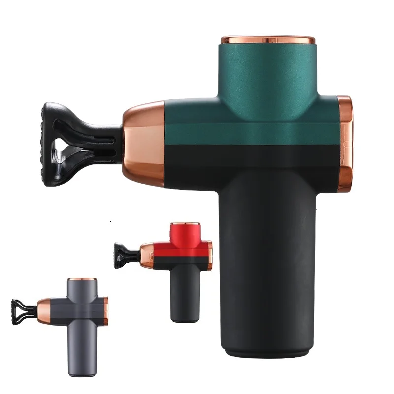 Новый мини USB массажный пистолет ударный Карманный Электрический массажер для мышц с 4 головками