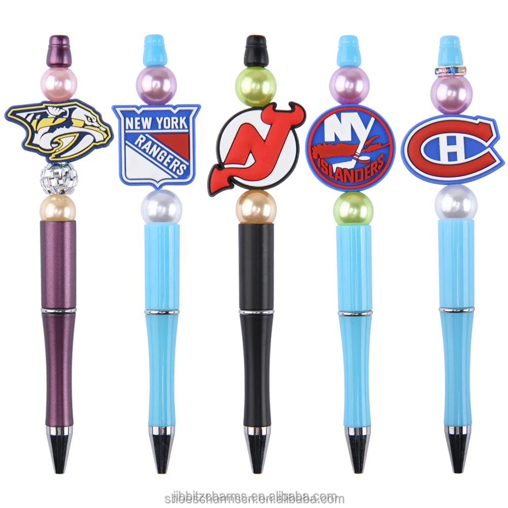 Factory Customized mouse silicone focal beads football team taylor  bad bunny karol g one piece selena beads for pen