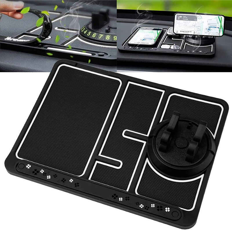 Multifunctional Car Anti Slip Phone Pad Anti Slip Car Dashboard Sticky Pad  4 in 1 Dashboard Phone Holder Pad