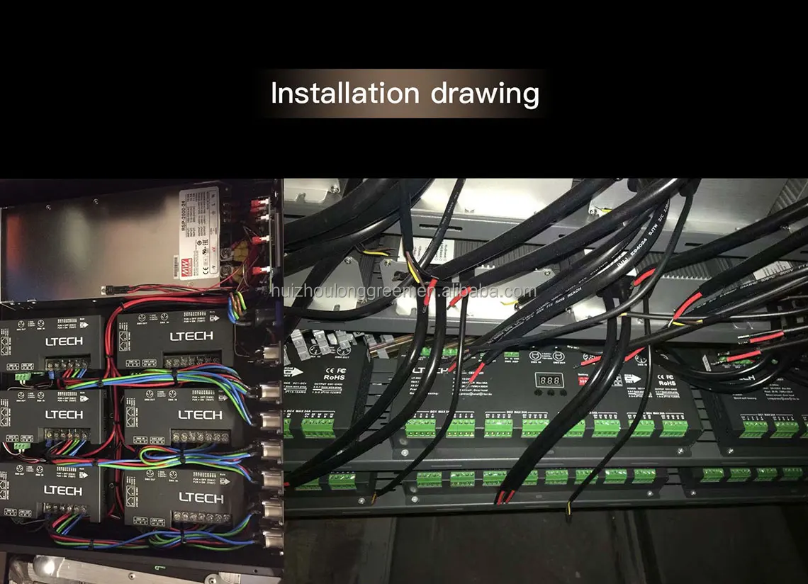Ltech 12CH*4a CV DMX Decoder LT-912-OLED with OLED Display l decoder DIM/CT/RGB App Remote Control for stage lighting