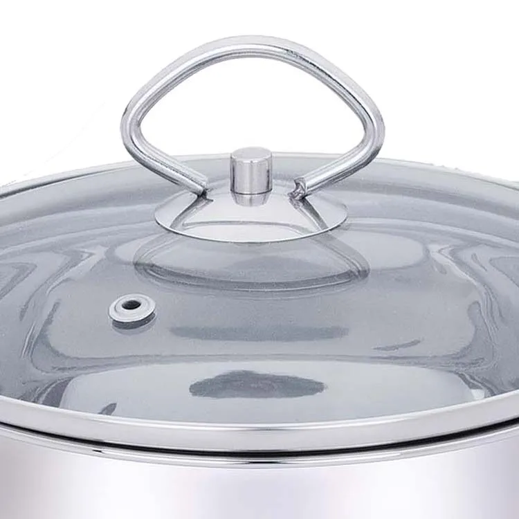 Pengwei Manufacturer Round Commerical Food Warmer Set pot and pan non-stick With Glass Lid