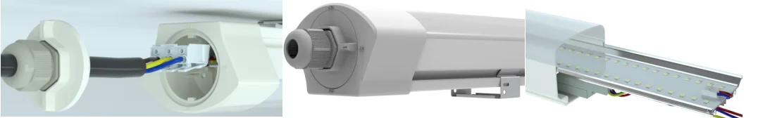 5ft led batten light with fully wrapped PC casing waterproof rating up to IP66