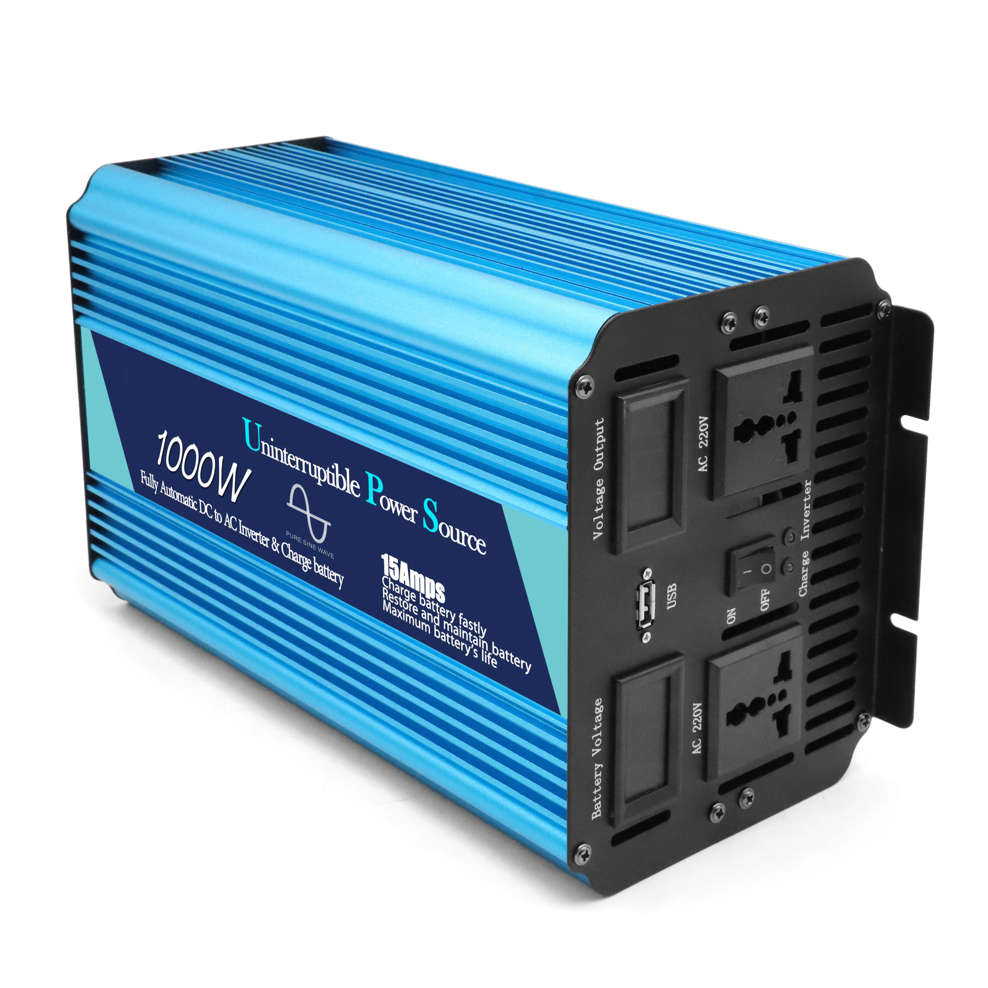 12V/24V DC to 110V/220V AC UPS 2000W Pure Sine Wave Inverter With Charger 2000W inverter power