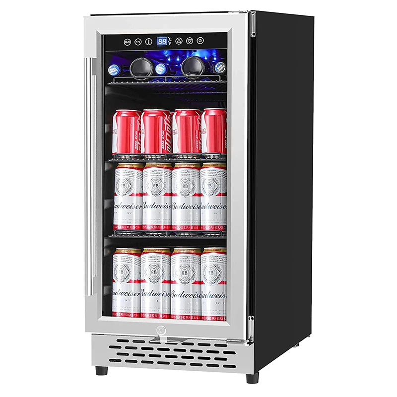 Commercial Wine Fridge Free Standing Beverage Cooler 160 Letres Beverage Refrigerator and Cooler Beer Fridge