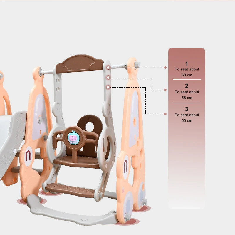 
Children Indoor Playground Baby Multifunctional Toys Kids Plastic Swing Slide 