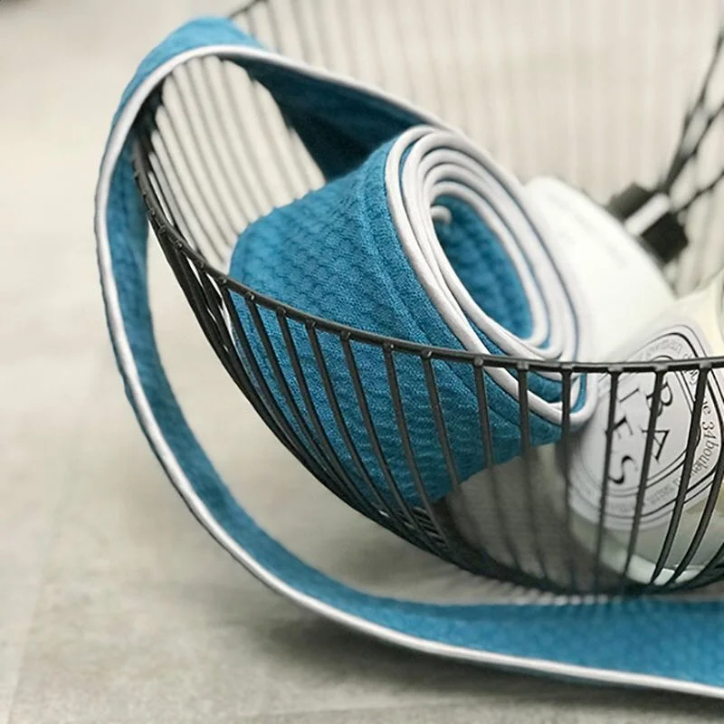 Stylish breathable and absorbent 100% cotton robes knit lightweight pool spa waffle shawl bathrobe