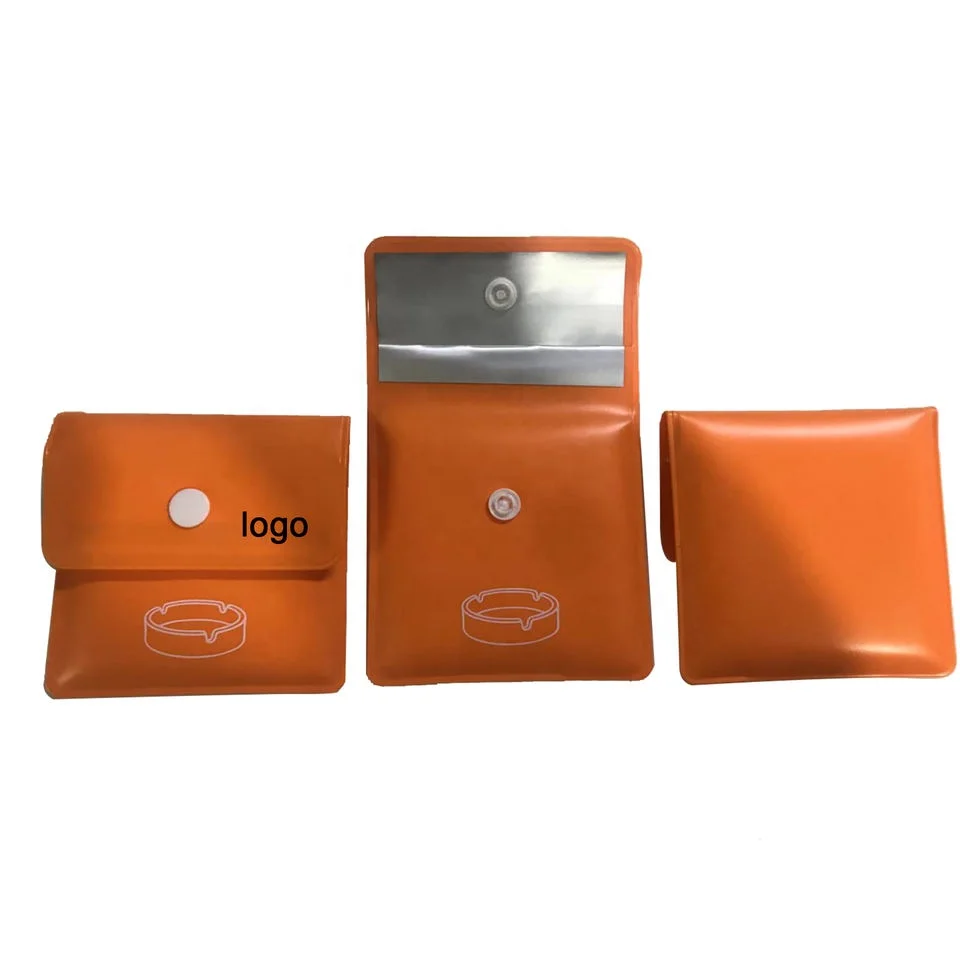 2023 Factory Custom Logo Custom Logo Eco-friendly Portable Mini Pocket Ashtrays Promotional Bag Porcelain PVC Ashtray Pocket